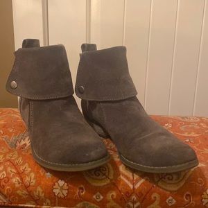 Women’s gray suede like booties size 7 m.